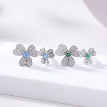 Natural Emerald Topaz Two Flowers Adjustable Ring.