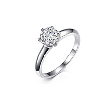 S925 real moissanite D color 1CT and 2CT ring necklace earrings set (with GRA certificate).