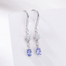 Natural Tanzanite Dainty Earrings Hooks.
