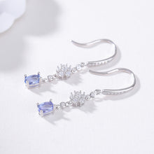 Natural Tanzanite Dainty Earrings Hooks.