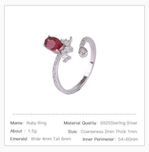 Natural Ruby Adjustable Ring.