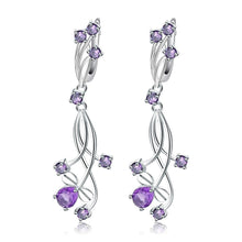 Natural Amethyst Luxury Earrings.