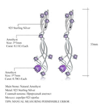 Natural Amethyst Luxury Earrings.