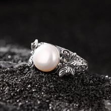 Natural Freshwater Pearl Butterfly Adjustable Ring.