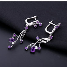 Natural Amethyst Luxury Earrings.