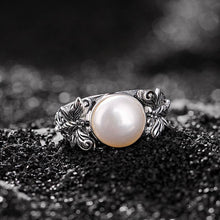 Natural Freshwater Pearl Butterfly Adjustable Ring.