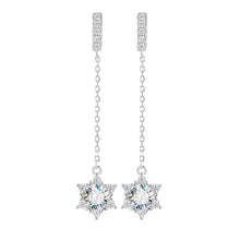 Real Moissanite D Color 1CT Snowflake Star Earrings.
