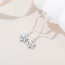 Real Moissanite D Color 1CT Snowflake Star Earrings.