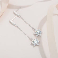 Real Moissanite D Color 1CT Snowflake Star Earrings.