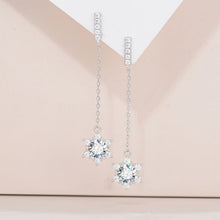 Real Moissanite D Color 1CT Snowflake Star Earrings.