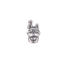 S990 Sterling Silver Kitty And Fox Charms