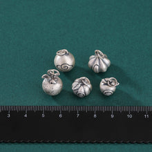 S990 Sterling Silver Apple Pumpkin Charms