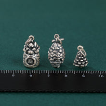 S990 Sterling Silver Pinecone Charms