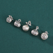 S990 Sterling Silver Apple Pumpkin Charms