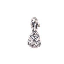 S990 Sterling Silver Money Bunny Charm