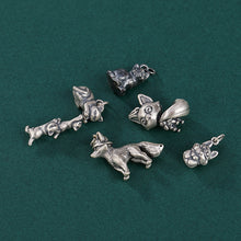 S990 Sterling Silver Kitty And Fox Charms