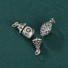 S990 Sterling Silver Pinecone Charms