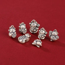 S990 Sterling Silver Cats Charms