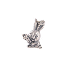 S990 Sterling Silver Money Bunny Charm