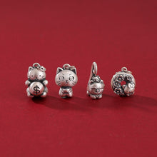 S990 Sterling Silver Cats Charms