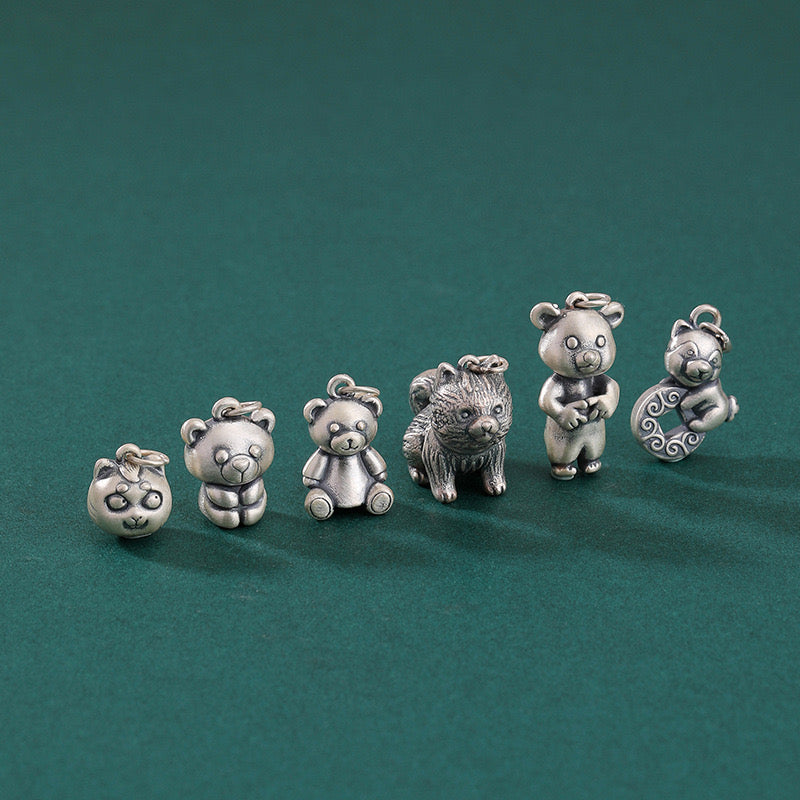 S990 Sterling Silver Bear Charms