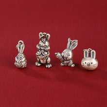 S990 Sterling Silver Money Bunny Charm
