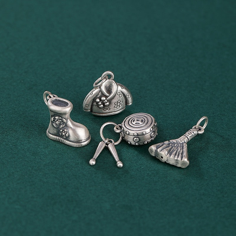 S990 Sterling Silver Cute Charms