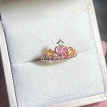 S925 Sterling Silver Natural Tourmaline Crown Ring.