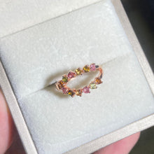 S925 Sterling Silver Natural Tourmaline Fashion Ring.