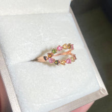 S925 Sterling Silver Natural Tourmaline Fashion Ring.