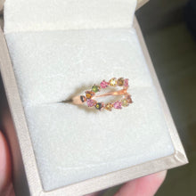 S925 Sterling Silver Natural Tourmaline Fashion Ring.