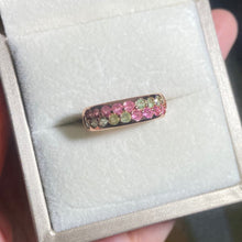 S925 Sterling Silver Natural Tourmaline Symmetry Ring.