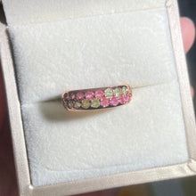 S925 Sterling Silver Natural Tourmaline Symmetry Ring.