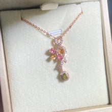 S925 Sterling Silver Natural Tourmaline Flower Pendant.