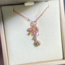 S925 Sterling Silver Natural Tourmaline Flower Pendant.