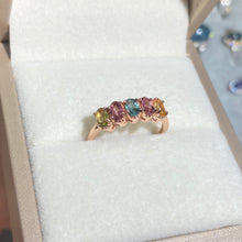 S925 sterling silver natural tourmaline ring.