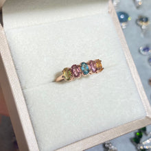 S925 sterling silver natural tourmaline ring.