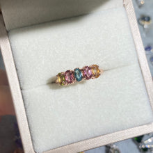 S925 sterling silver natural tourmaline ring.
