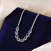 S925 sterling silver natural sapphire drop bracelet.