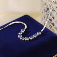 S925 sterling silver natural sapphire drop bracelet.