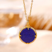 Natural Lapis Lazuli Earrings Necklace Set.