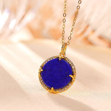 Natural Lapis Lazuli Earrings Necklace Set.