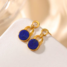 Natural Lapis Lazuli Dangle Earrings.