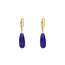 Natural Lapis Lazuli Dangle Earrings.