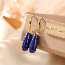 Natural Lapis Lazuli Dangle Earrings.