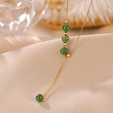 Natural Green Jade Adjustable Necklace.