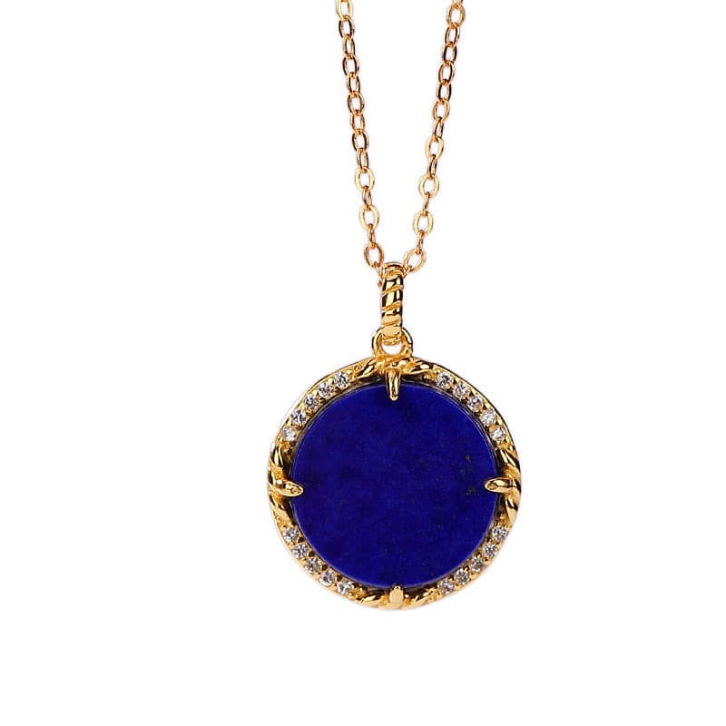 Natural Lapis Lazuli Earrings Necklace Set.